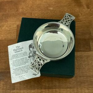 The Highland Quaich Scottish Piper Pewter Bowl